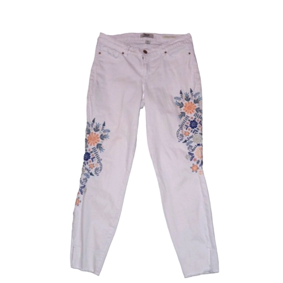 Vintage America Denim - Vintage America Boho Skinny Ankle White Jeans Size 8/29